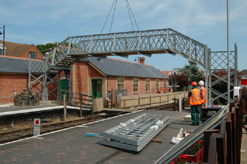 Network Rail Carrying out Works to Improve a Footbridge at Long Eaton Station
