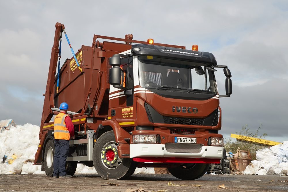 IVECO Supplies two Eurocargo DriveAway Skip Loaders to Brown Recycling