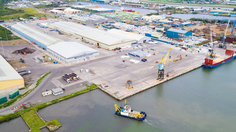 Work at a Port in Newport Begins