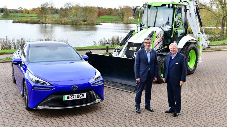 JCB Adds a Hydrogen Fuel Cell Toyota Car to Its Fleet
