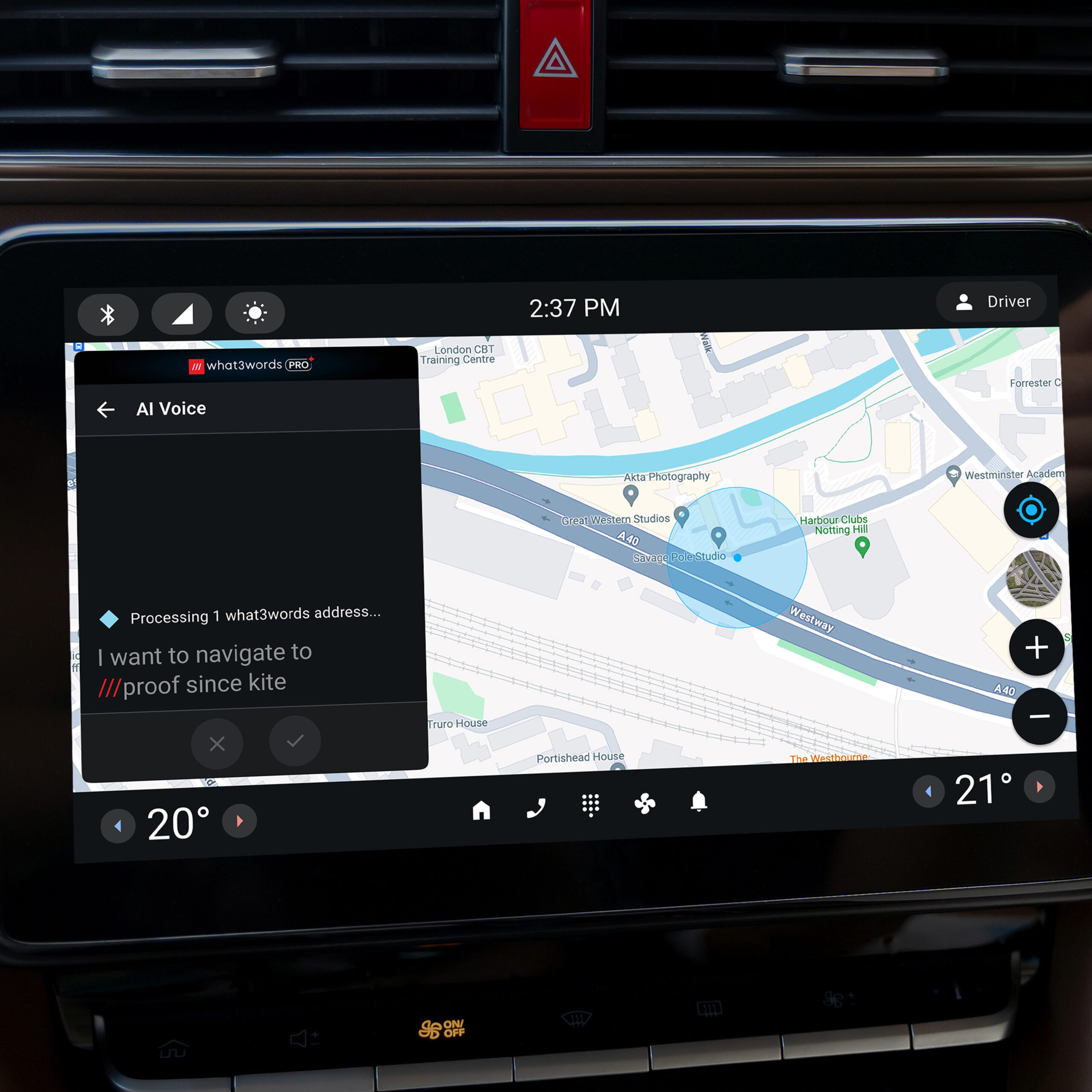 What3words Unveils New In-Vehicle App