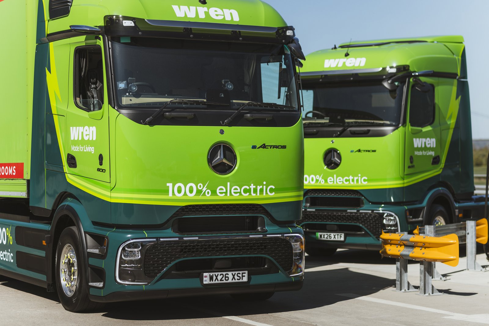 Wren Kitchens Motor Transport Awards: two 100% electric Wren Mercedes-Benz eActros trucks from the award-winning fleet